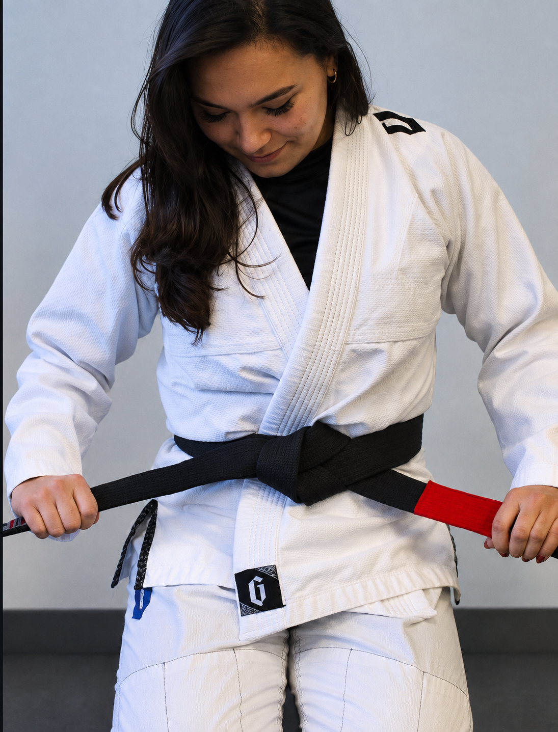 Professor Madison “Maddie” Wolfe in her Brazilian Jiu-Jitsu gi